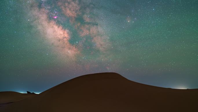 4K巴丹吉林沙漠星空银河延时