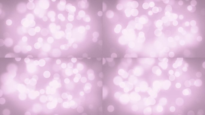 散焦软粒子无缝循环，抽象背景复制空间。散焦无缝循环背景，4K粉红色抽象散景背景。