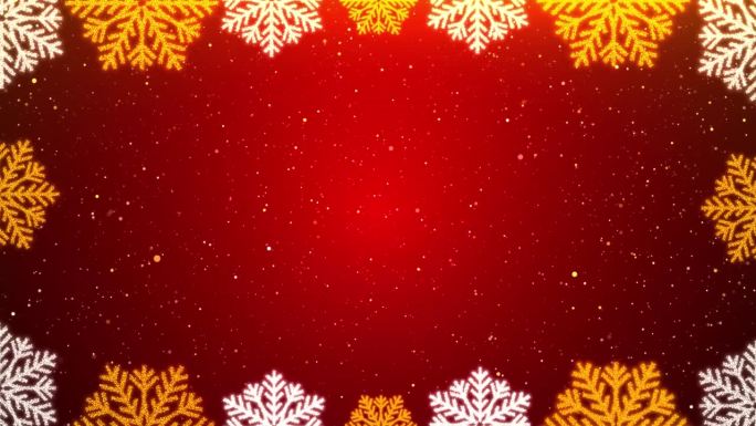 新年和圣诞装饰物节日框架彩纸雪花背景