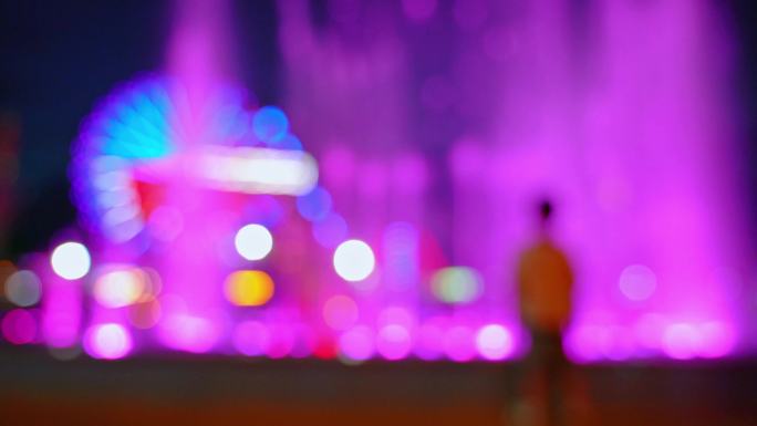 五彩斑斓的城市夜景