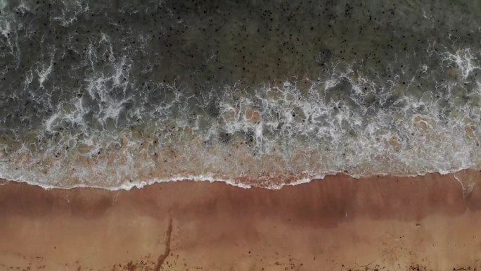 爱尔兰海浪和海滩的真实画面