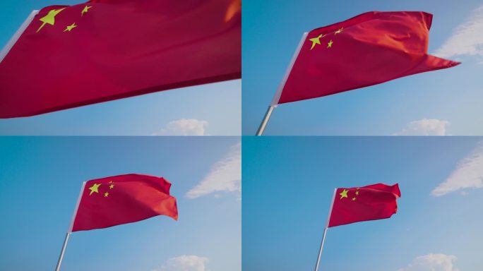 红旗旗帜飘扬
