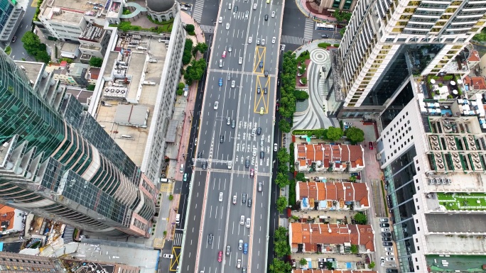 上海市黄浦区市区延安东路立交桥高架桥汽车