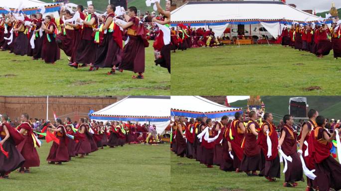 狮龙宫喇嘛跳舞表演 欢歌舞蹈