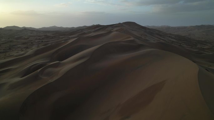 4K航拍敦煌沙漠戈壁清晨傍晚优美光影