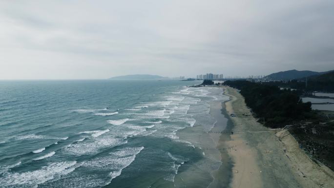 惠州黑排角沙滩航拍