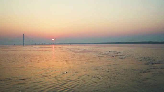 片头 长江日出  延时