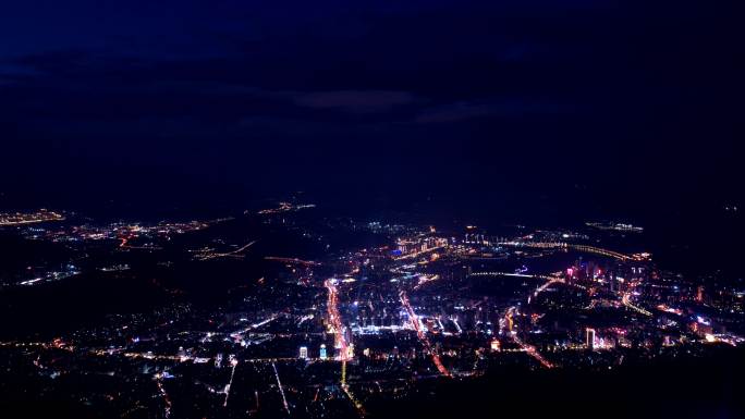 宁德城区大景夜晚延时