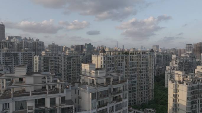 4K-Log-航拍上海徐汇区高层住宅