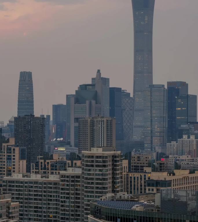 北京国贸CBD合生汇竖版延时视频