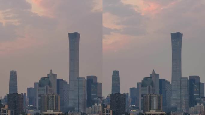 北京国贸CBD合生汇竖版延时视频