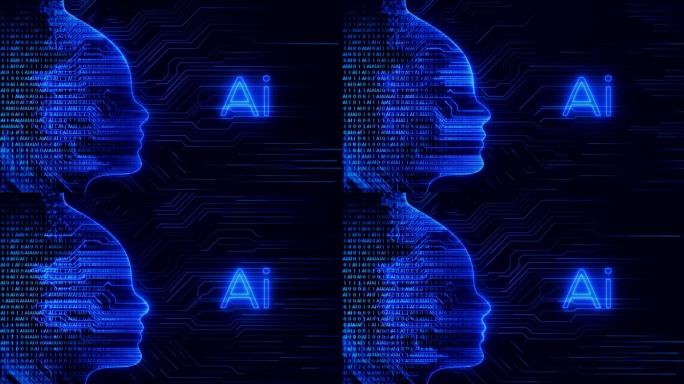 网络技术创新人工智能Ai脑动画