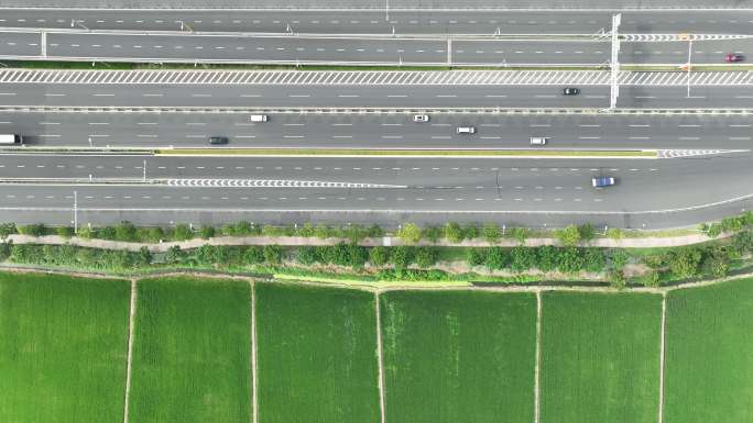 航拍城市道路交通