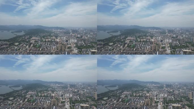 浙江杭州城市大景航拍