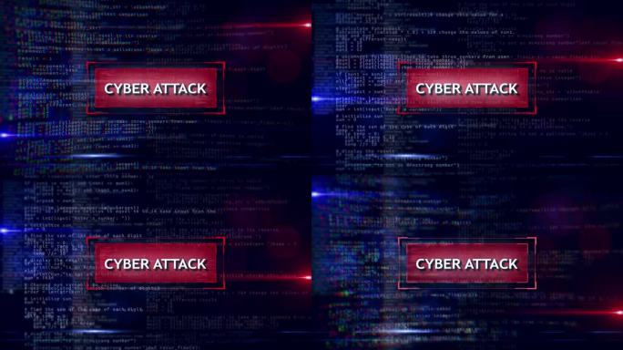 4K红色警报系统黑客安全漏洞计算机黑客警告信息被黑客入侵。