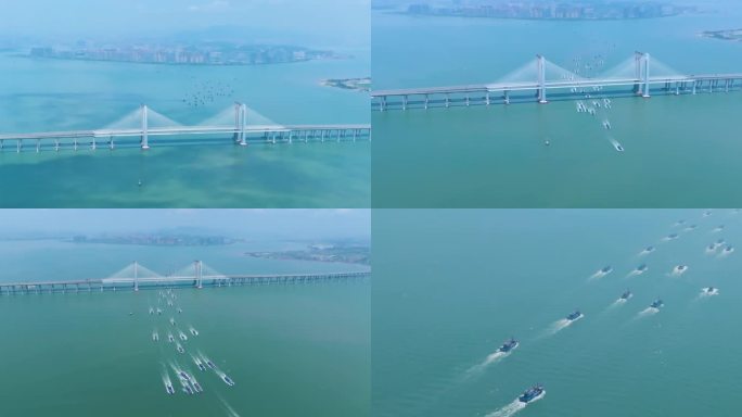4K泉州跨海大桥开渔渔船
