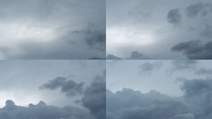 暴风雨来临之前，天空中飘着灰色的云。