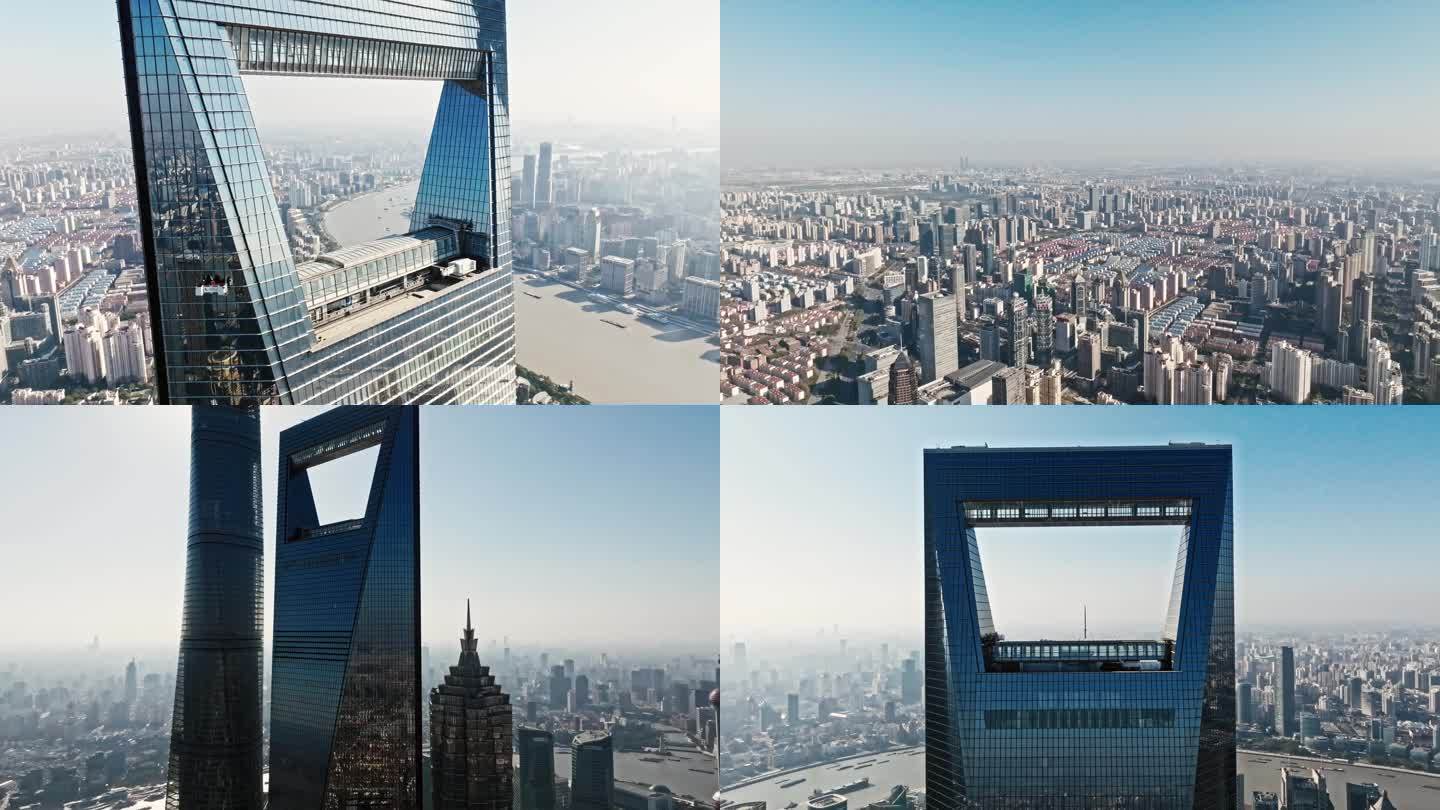 上海地标环球金融中心4K航拍