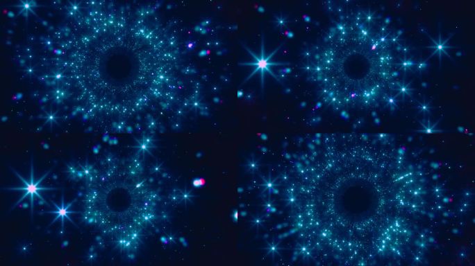 彩色星星和粒子动画背景