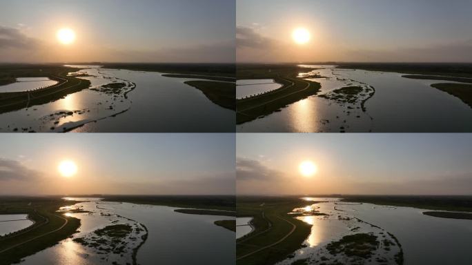 滹沱河夕阳
