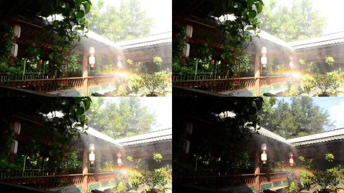 重庆北碚半亩方塘人工雨中即景及其彩虹现象