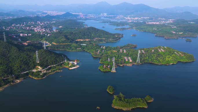 水库山水美景 绿水青山就是金山银山