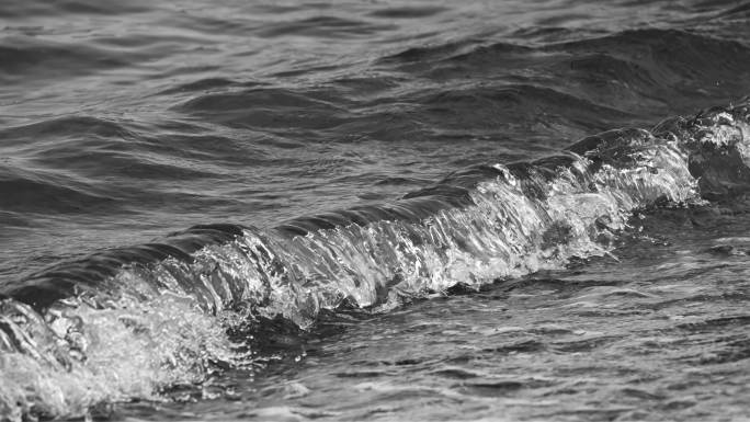 水黑白水花大海海水海浪浪花浪涛礁石意境海