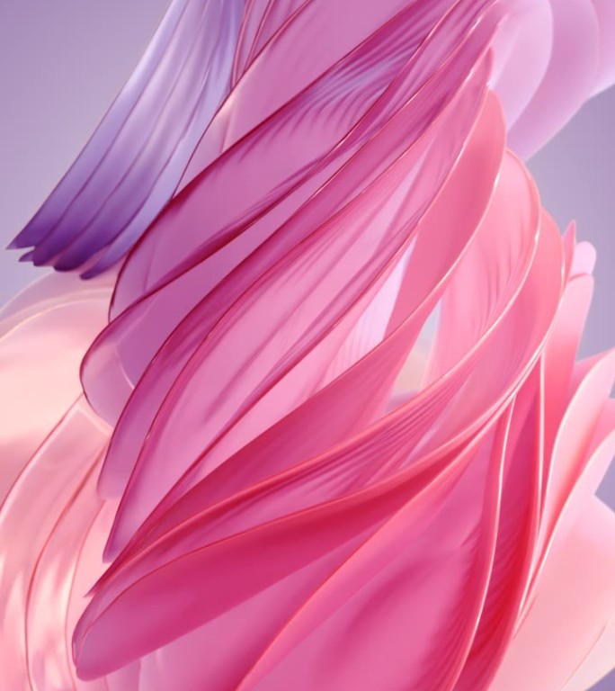 抽象粉红色花瓣波竖屏丝绸背景抽象背景抽象