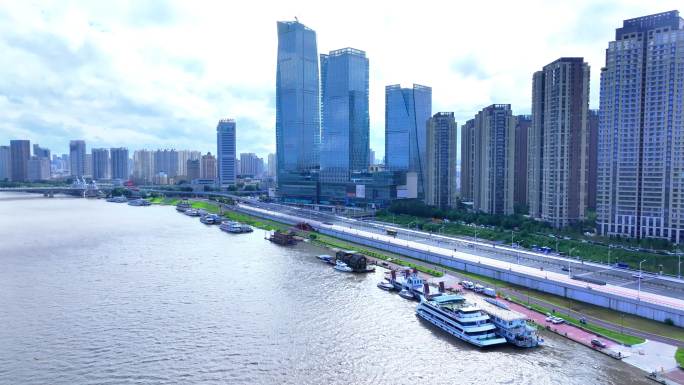 4K城市航拍自然风光哈尔滨