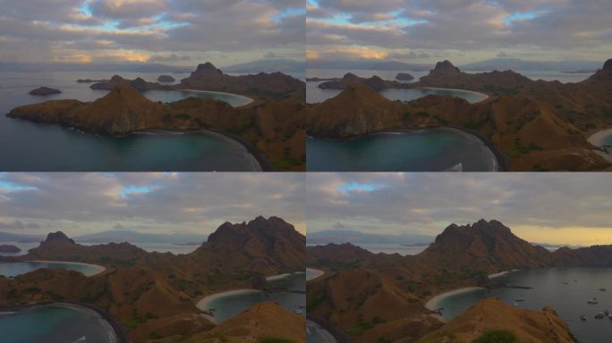 印度尼西亚科莫多岛帕达尔岛的平移镜头