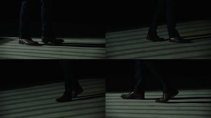 光影皮鞋脚步