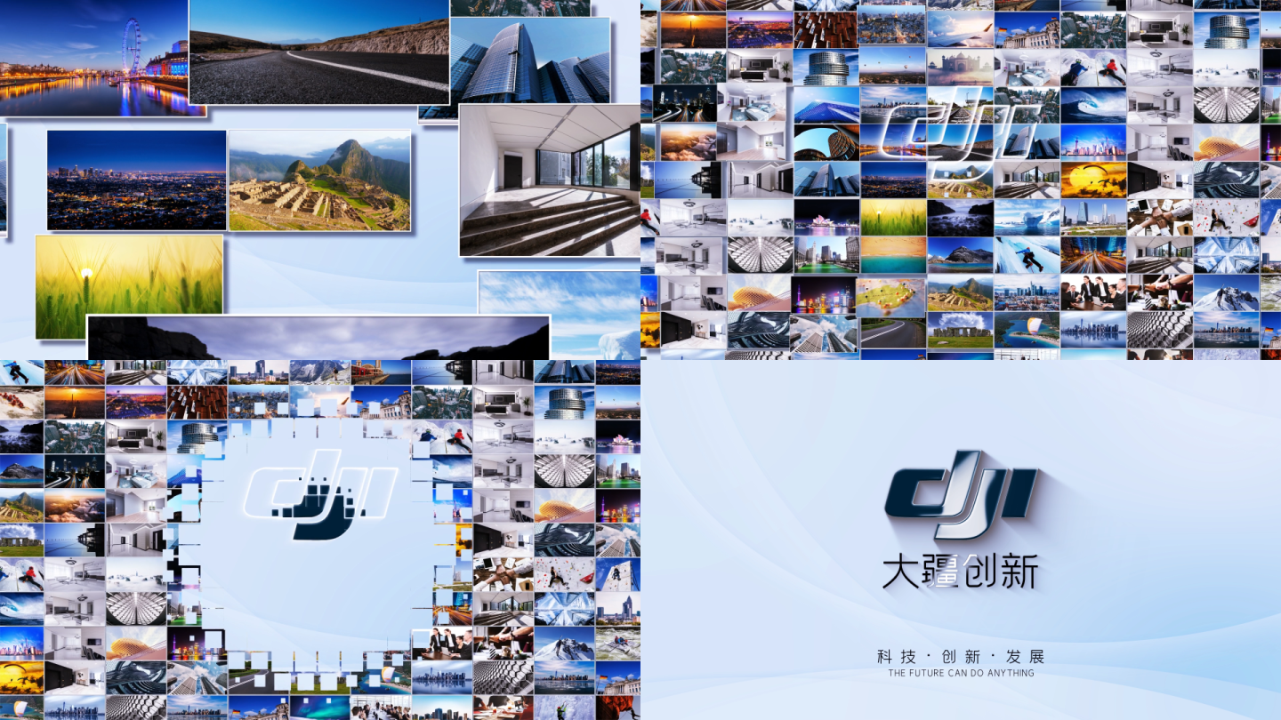 图片汇聚出logo片头片尾01