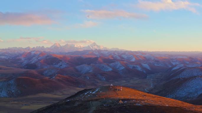 四川川藏线风景雪山航拍4