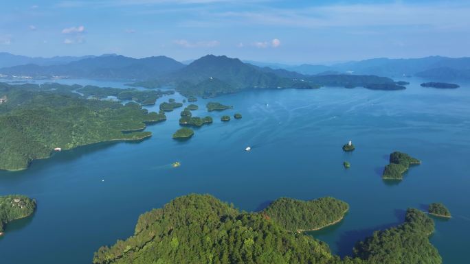 原创4K杭州千岛湖空镜