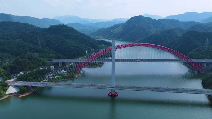 黄山太平湖双桥风景视频