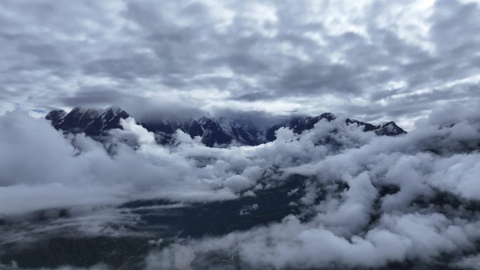 米拉山 思金拉措 航拍 湖 西藏 林芝