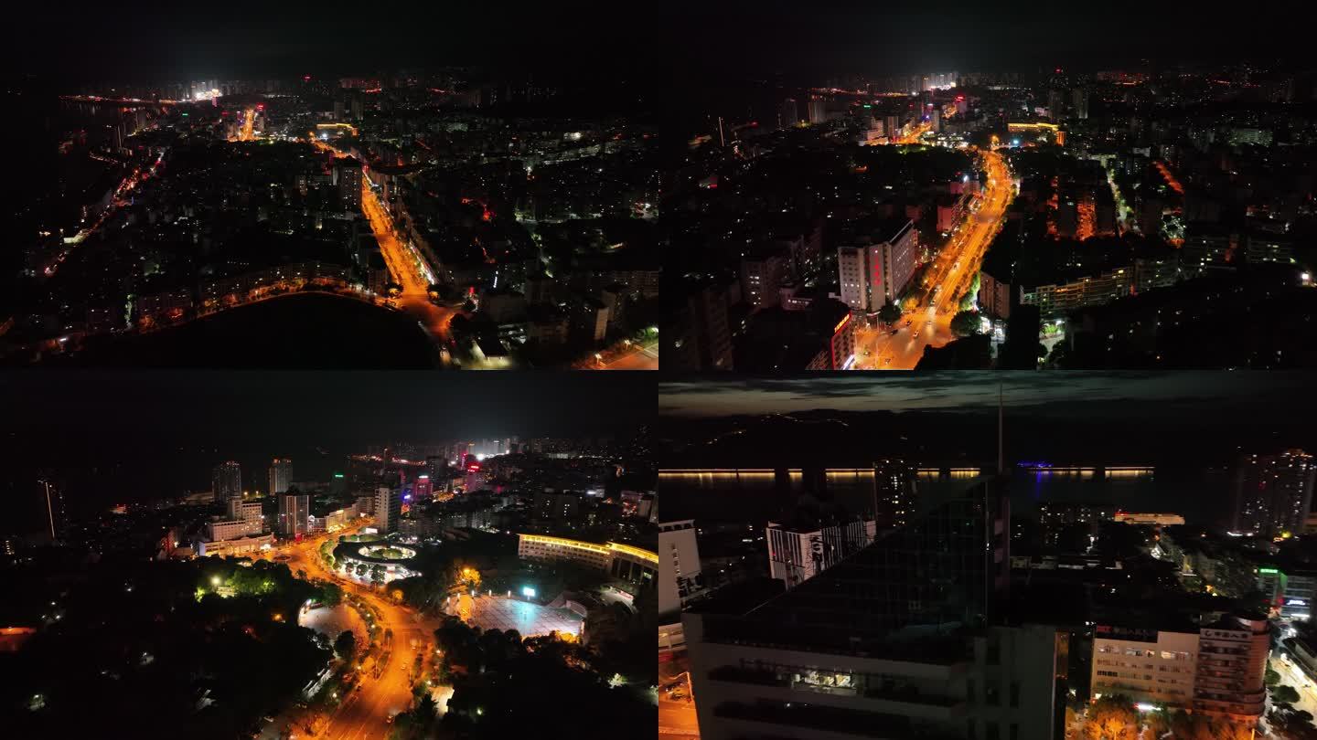 丰都城市夜景航拍