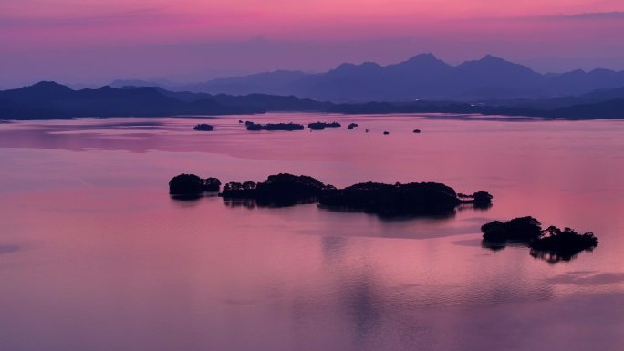 原创4K杭州千岛湖空镜