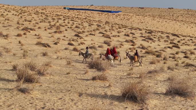 尼日尔撒哈拉沙漠航拍素材