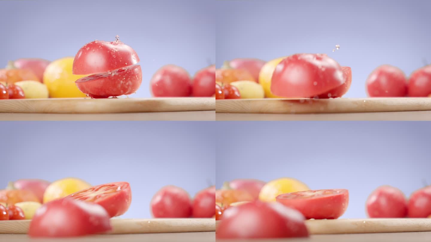 刀切西红柿 西红柿 番茄 番茄特写