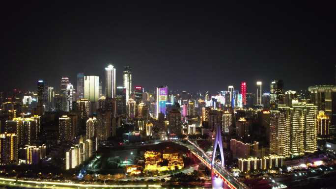 4K航拍重庆夜景