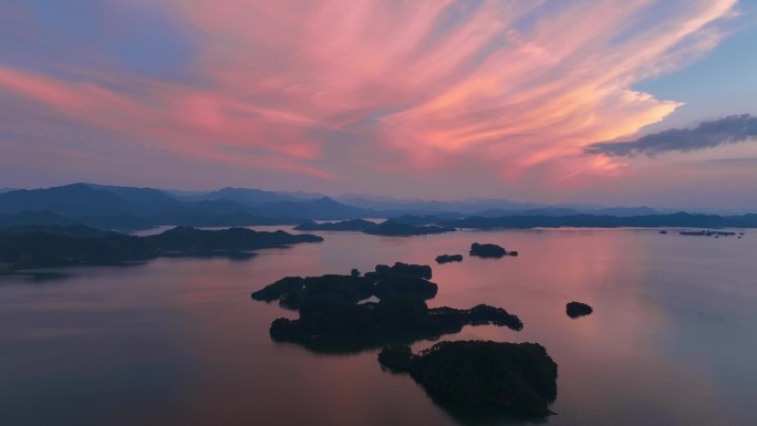 原创4K杭州千岛湖空镜