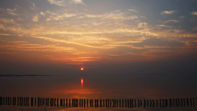 夕阳西下视频素材