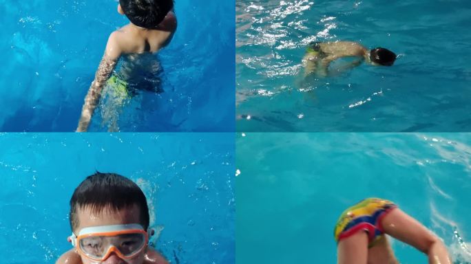 游泳池戏水玩水游水小孩子儿童玩水小孩子