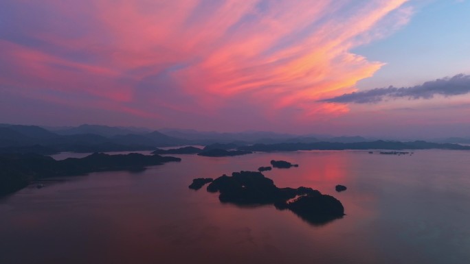 原创4K杭州千岛湖空镜