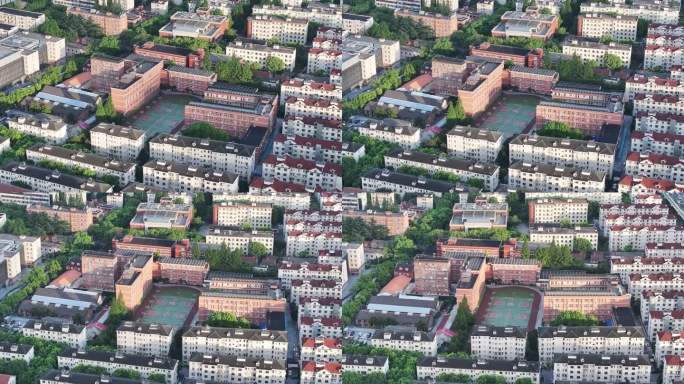 4K-Log-航拍上海市市北初级中学