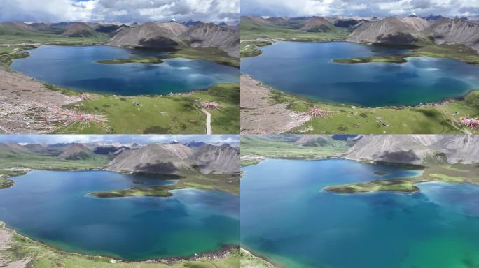 米拉山 思金拉措 航拍 湖 西藏 林芝