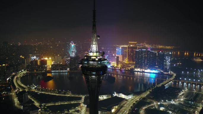 澳门标志性大楼夜景