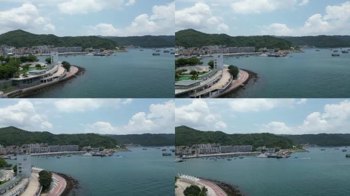 深圳双拥码头美丽海港海岸线风光
