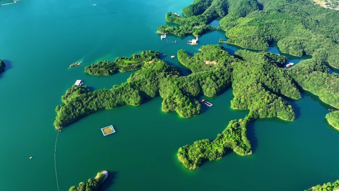 原创4K杭州千岛湖空镜